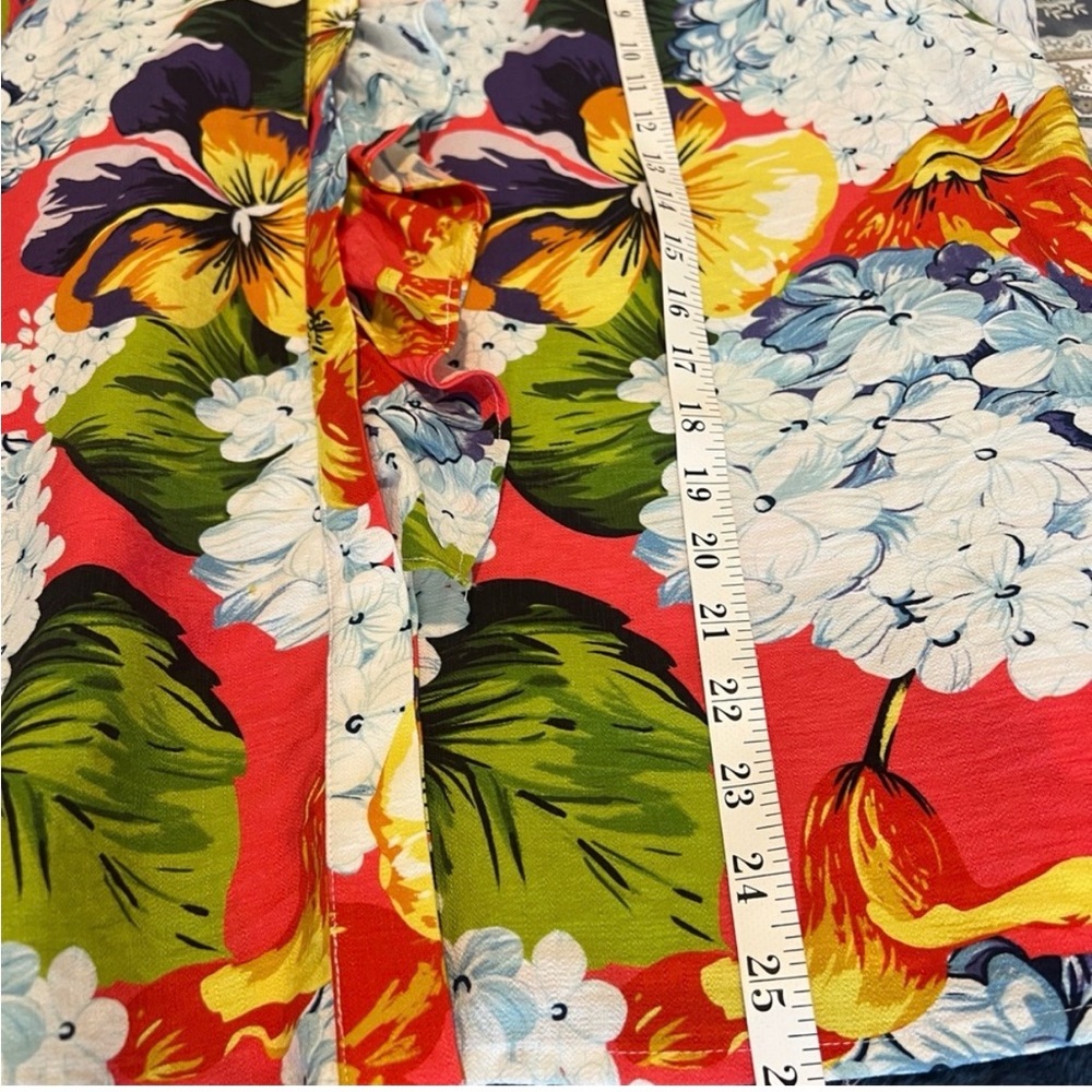 Women’s floral ruffled shirt neckline ruffle by Boho Chic size large - Picture 7 of 8
